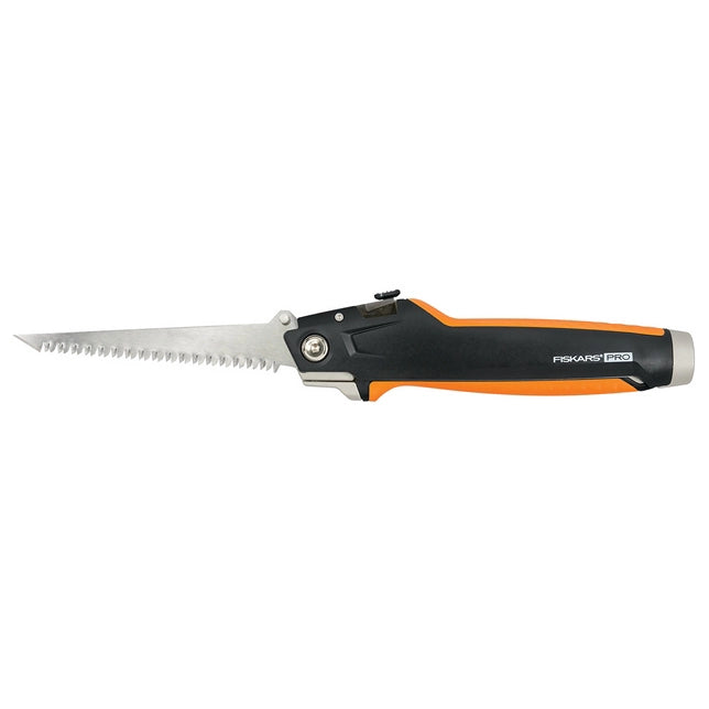 Fiskars Drywaller’s Knife/Saw side view with saw blade fully extended
