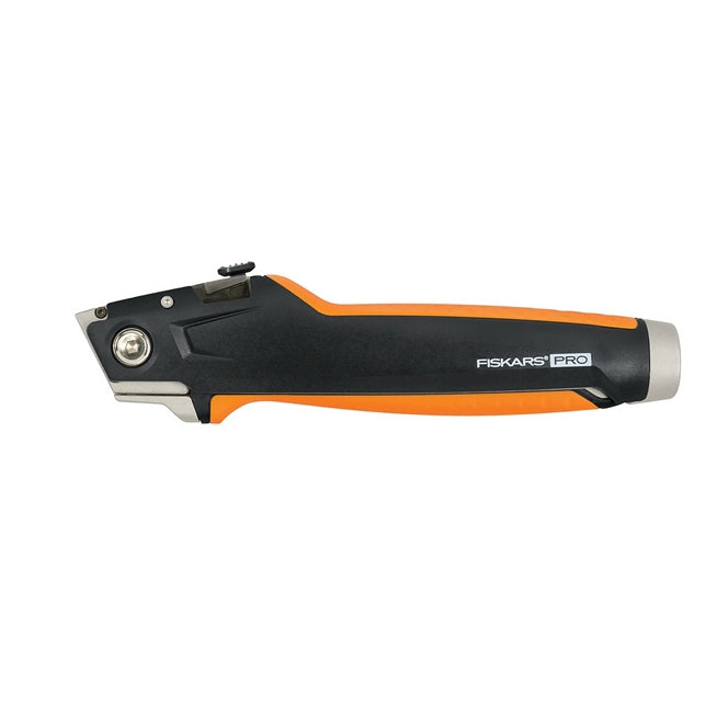 Side profile of Fiskars Drywaller’s Knife/Saw with compact design and grip
