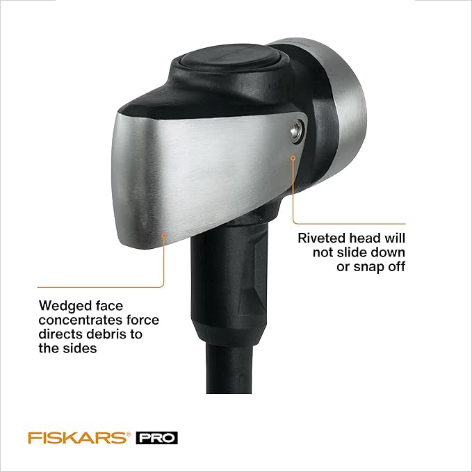 Head of hammer showing detail of impact zone and weight marking
