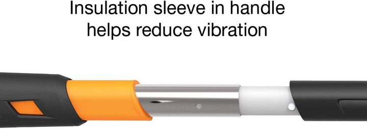 Insulation collar on handle to reduce vibration shock

