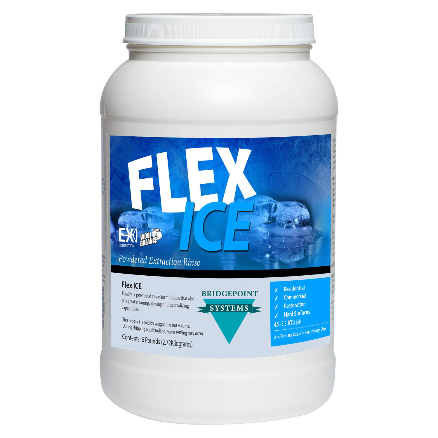 Bridgepoint Flex ICE – Powdered Neutralizing Extraction Rinse (6 lbs)