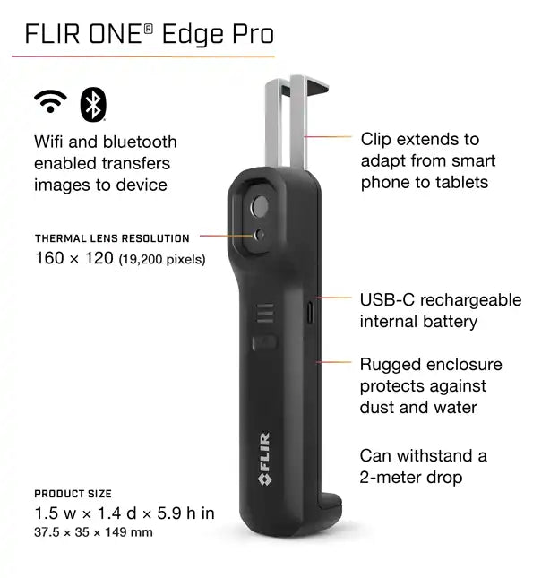 flir one edge pro thermal camera feature breakdown and app compatibility
