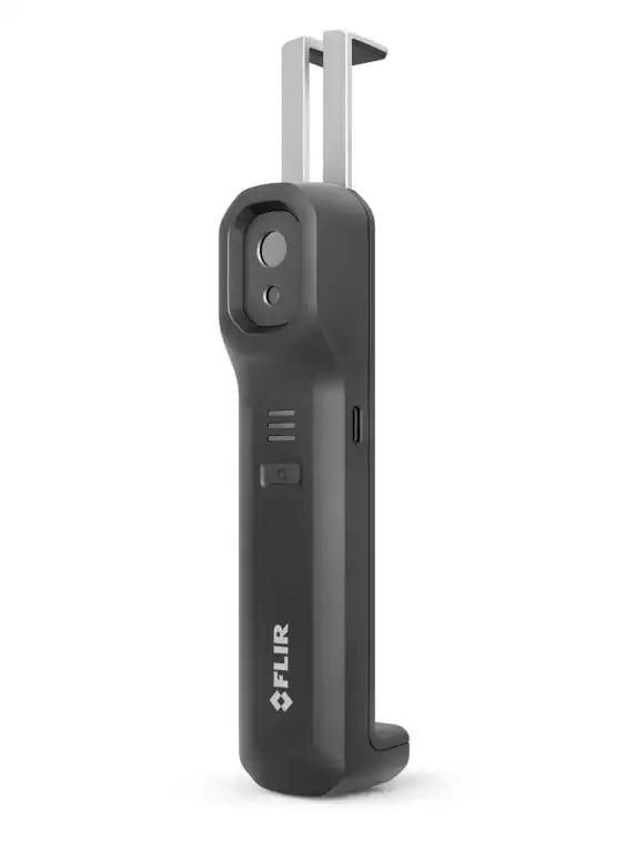 angled view of flir one edge pro thermal camera for building and hvac inspections

