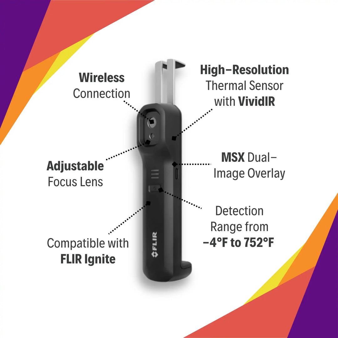 flir one edge pro thermal camera with wireless connection and vividir sensor features
