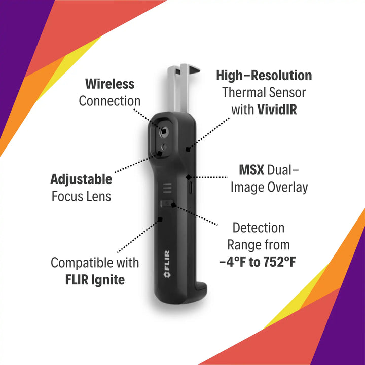 flir one edge pro thermal camera with wireless connection and vividir sensor features
