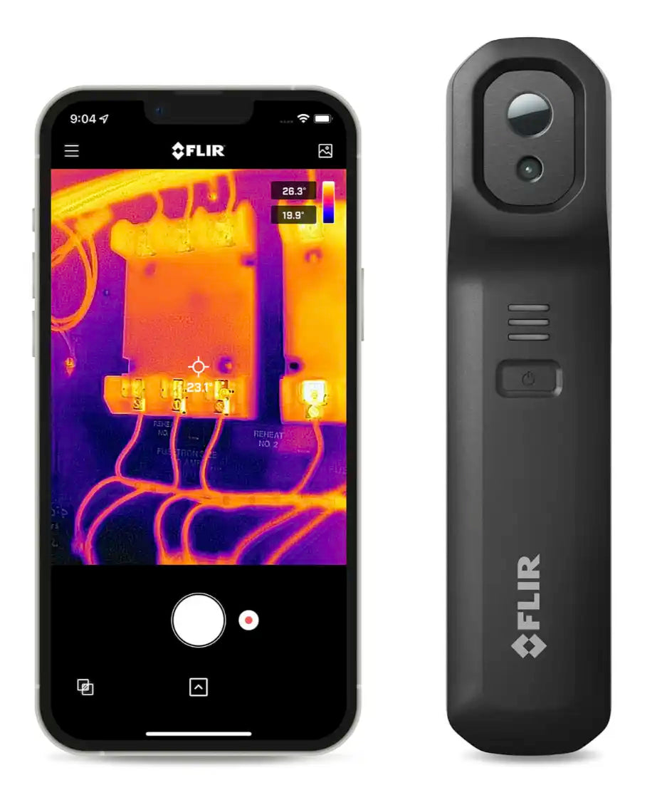 thermal image showing heat anomalies with flir one edge pro

