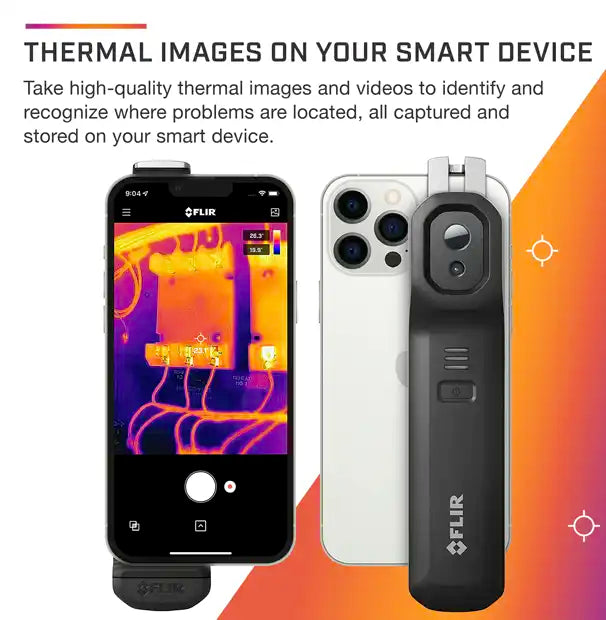 thermal images captured on apple device using flir one edge pro
