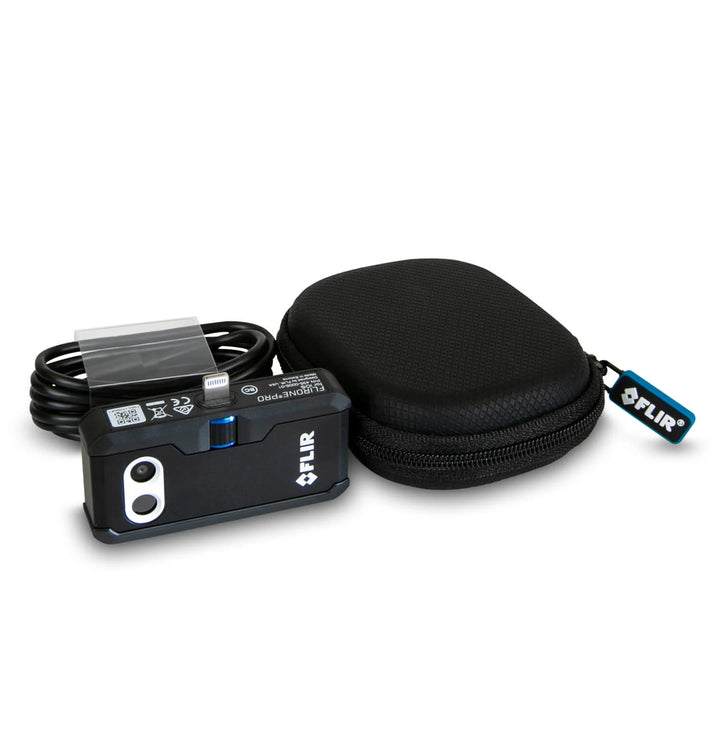 flir one pro thermal camera for iphone with carrying case and usb cable included
