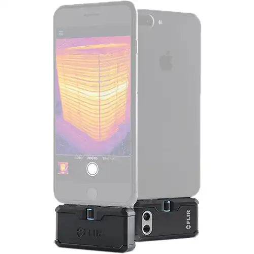 flir one pro size compared next to android phone for scale

