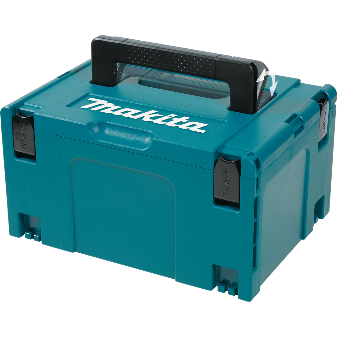 front angle of makita interlocking case large showing handle and latch design
