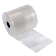 Front view of clear lay flat ducting for drying and airflow control
