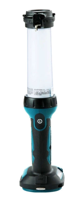 front view of makita led lantern flashlight with led bulbs visible
