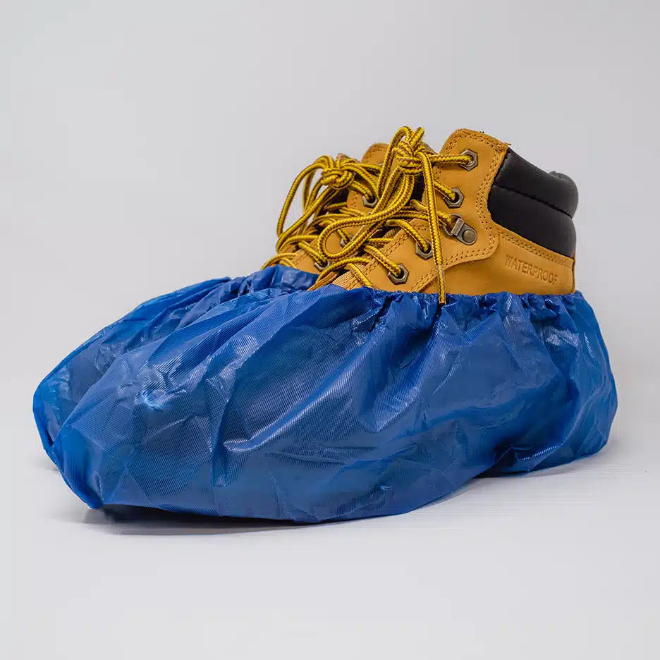 Front left angle of Shubee Waterproof Shoe Covers displaying durable construction
