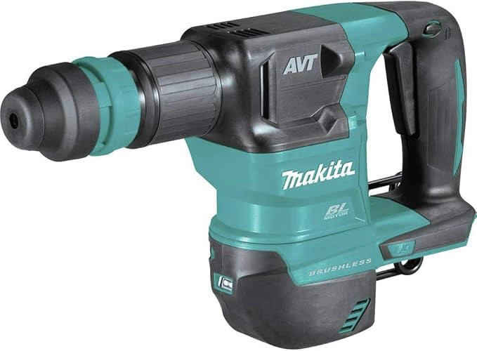 front view of makita 18v lxt cordless avt power scraper showing sds-plus chuck and compact body
