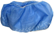 Front view of Trimaco Poly Shoe Guards for jobsite shoe protection
