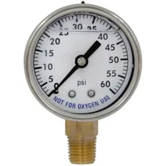 DuraChoice Oil Filled Vacuum Gauge 2-1/2" 30HG/30PSI