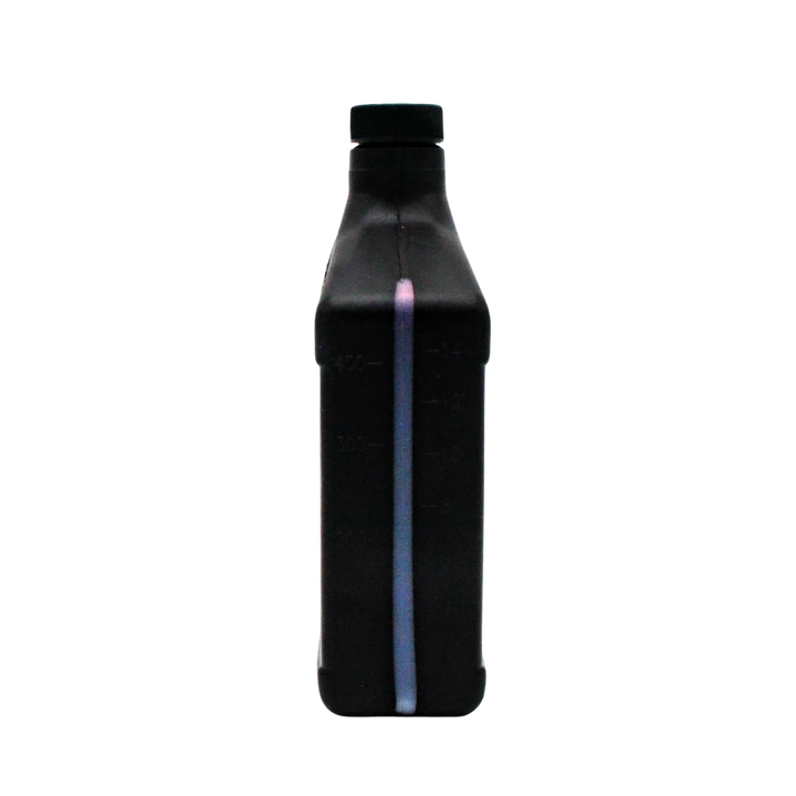 Side view of General Pump Series 100 pump oil bottle showing measurement scale
