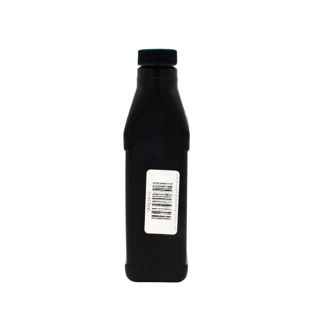 Close-up of right edge of General Pump Series 100 oil bottle with curved body detail
