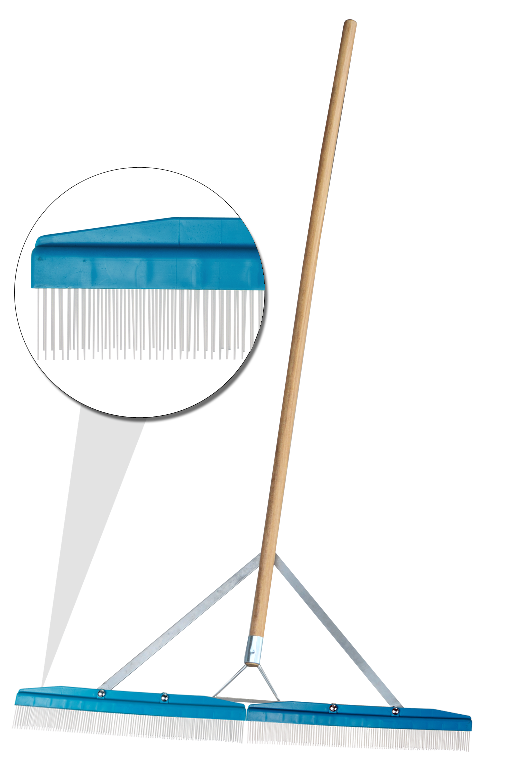 Grandi Groom 36 inch double carpet rake with dual nylon tines