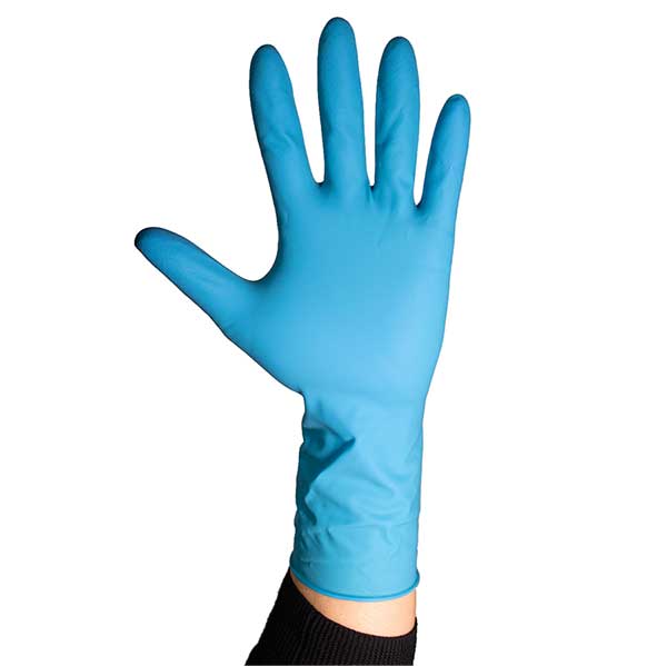 GripProtect - High Risk - 14 Mil Latex Powder-Free Exam Gloves - Blue