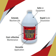 harvard truckmount descaler bottle showing main product features and front label
