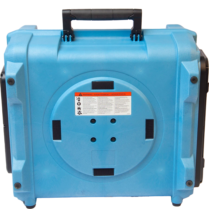 Stackable HEPA 700 scrubbers with control hub and duct outlet