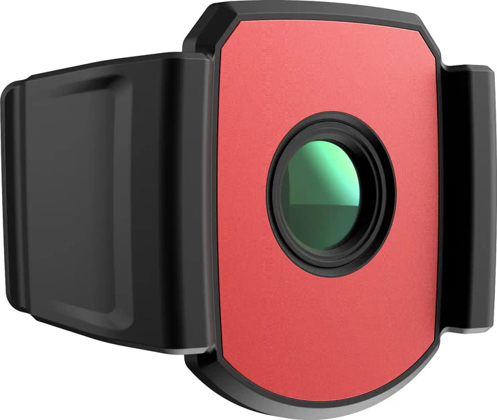 angled view of hikmicro b201 macro lens showing compact and durable build
