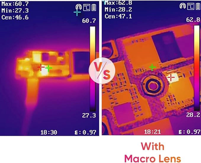 collection of thermal images captured with b201 macro lens
