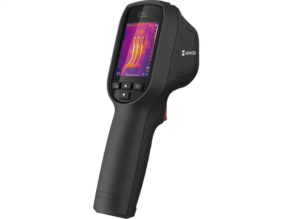 left side angle of hikmicro e1l infrared thermal camera for hvac inspections
