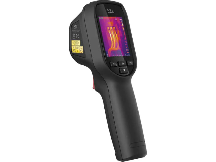 right angle view of hikmicro e1l thermal camera used in field diagnostics
