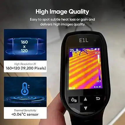 high image quality of hikmicro e1l thermal display with accurate temperature gradients
