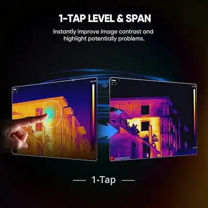 1-tap level and span adjustment demo on hikmicro m11w for rapid thermal range control
