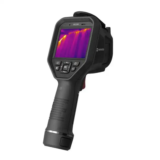 angled thermal imaging view on-screen with hikmicro m11w showing hot and cold zones
