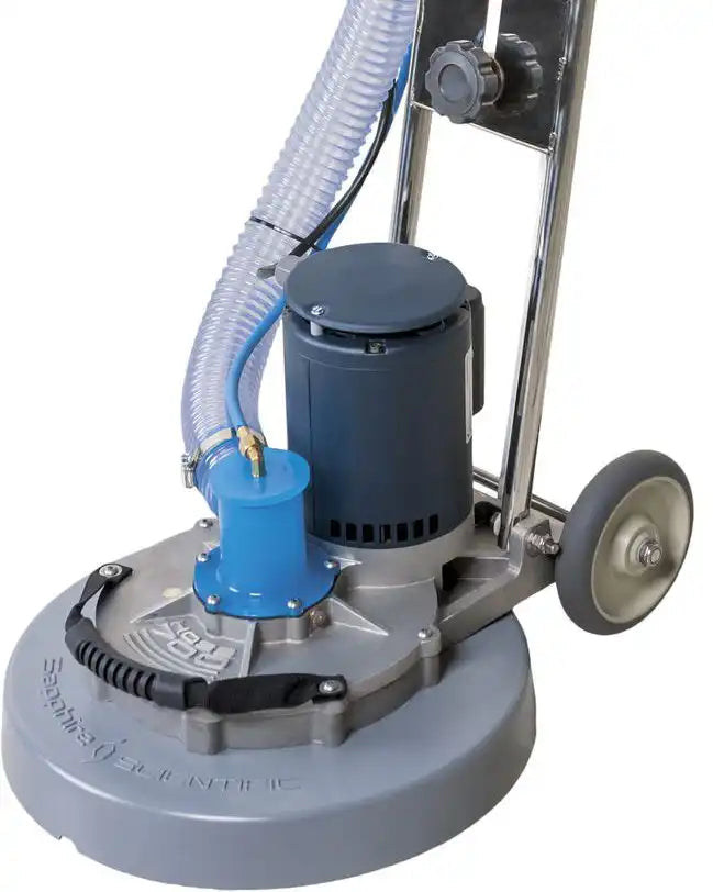 Close-up of HOSS 700 motor and gearbox housing with industrial-grade construction
