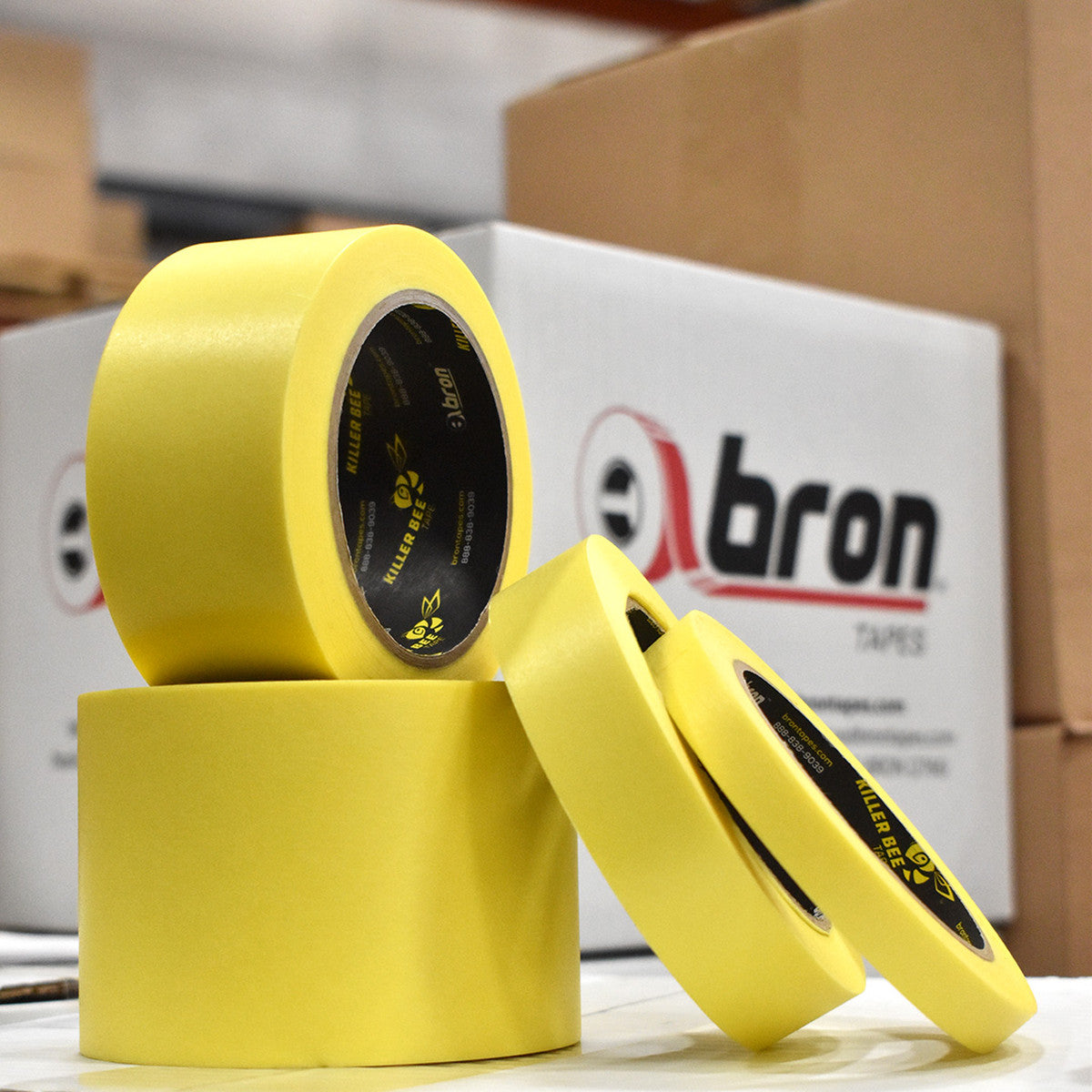 Bron Killer Bee Yellow Masking Tape – Premium Adhesion for Clean Lines
