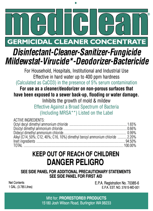 Mediclean Germicidal Cleaner Concentrate Lemon (1 Gallon)