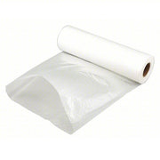 Front view of Lay Flat Plastic Ducting roll showing clear polyethylene tubing
