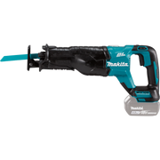 left side view of makita 18v lxt reciprocating saw with battery attached
