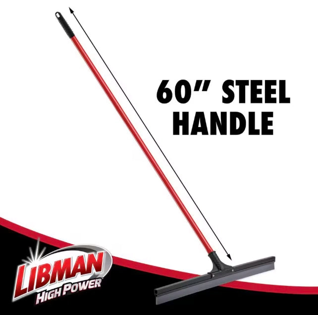 Libman squeegee shown with full handle length displayed on flat surface
