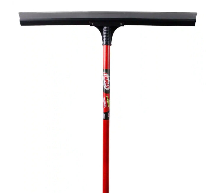 Libman 24 inch floor squeegee standing upright for storage or display
