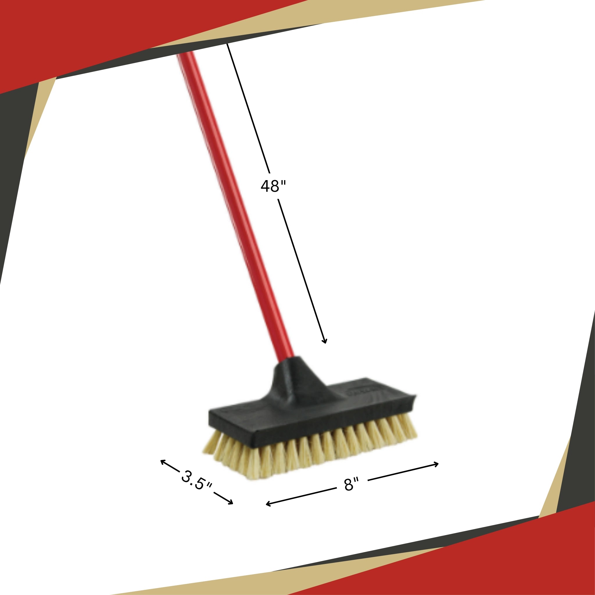 Libman Acid Brush shown on surface for scale reference
