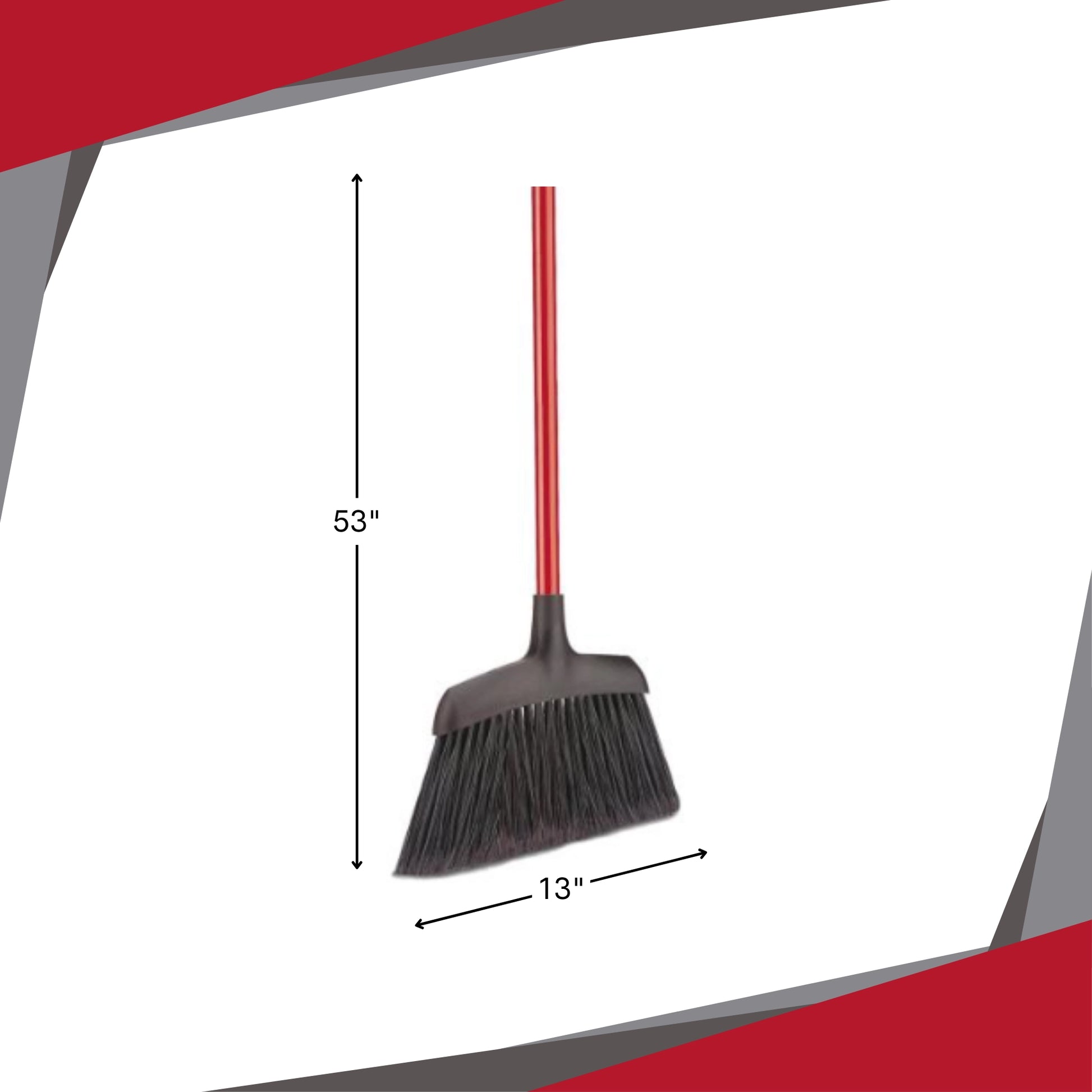 Libman Commercial Broom positioned beside a standard broom for size reference
