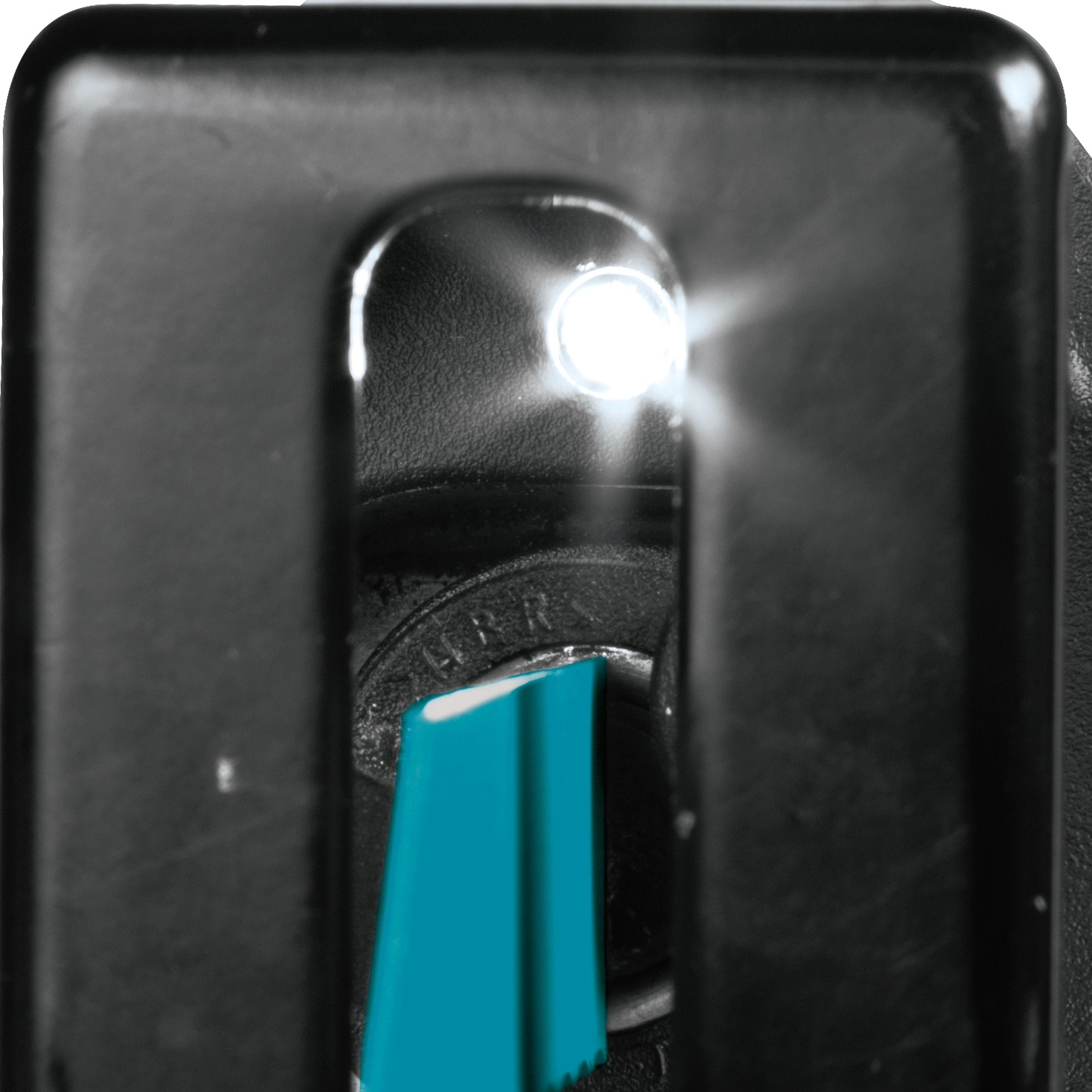 built-in led light on makita compact recipro saw illuminating cutting area
