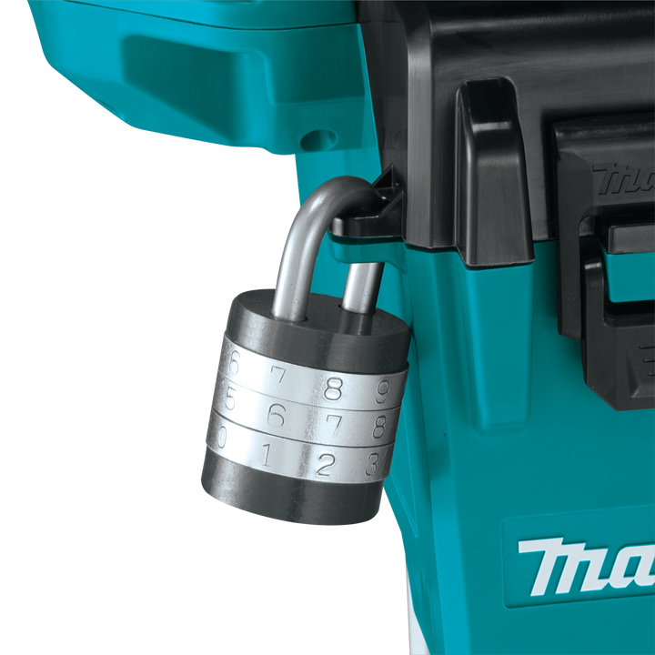 locking mechanism of makita tower work light to secure adjustable height and head angles
