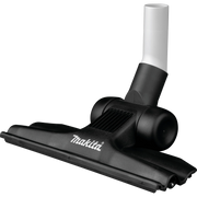 Angled view of Makita 11" Universal Floor Nozzle showing swivel head and wheels
