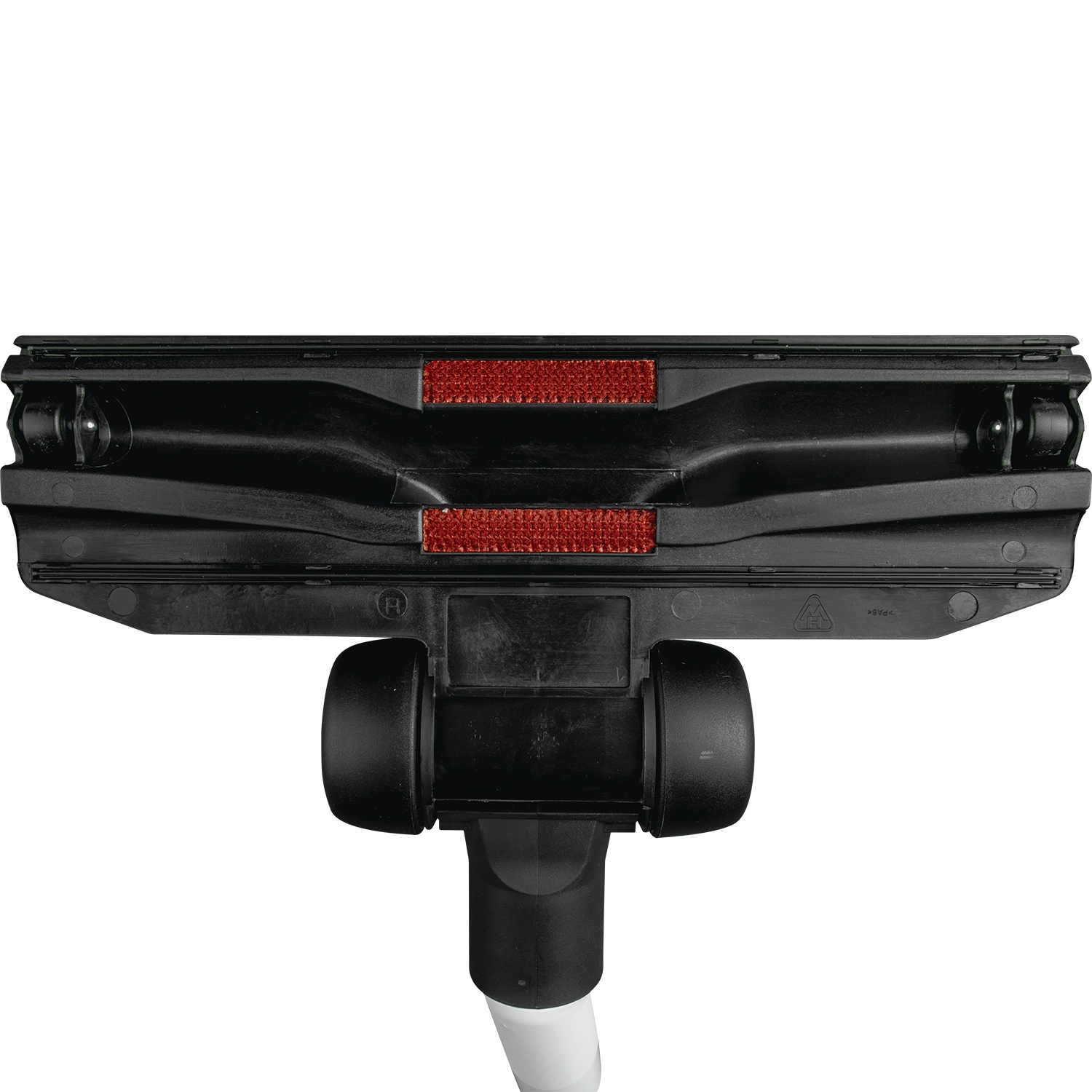 Bottom view of Makita 11" floor nozzle showing wide suction path and durable base
