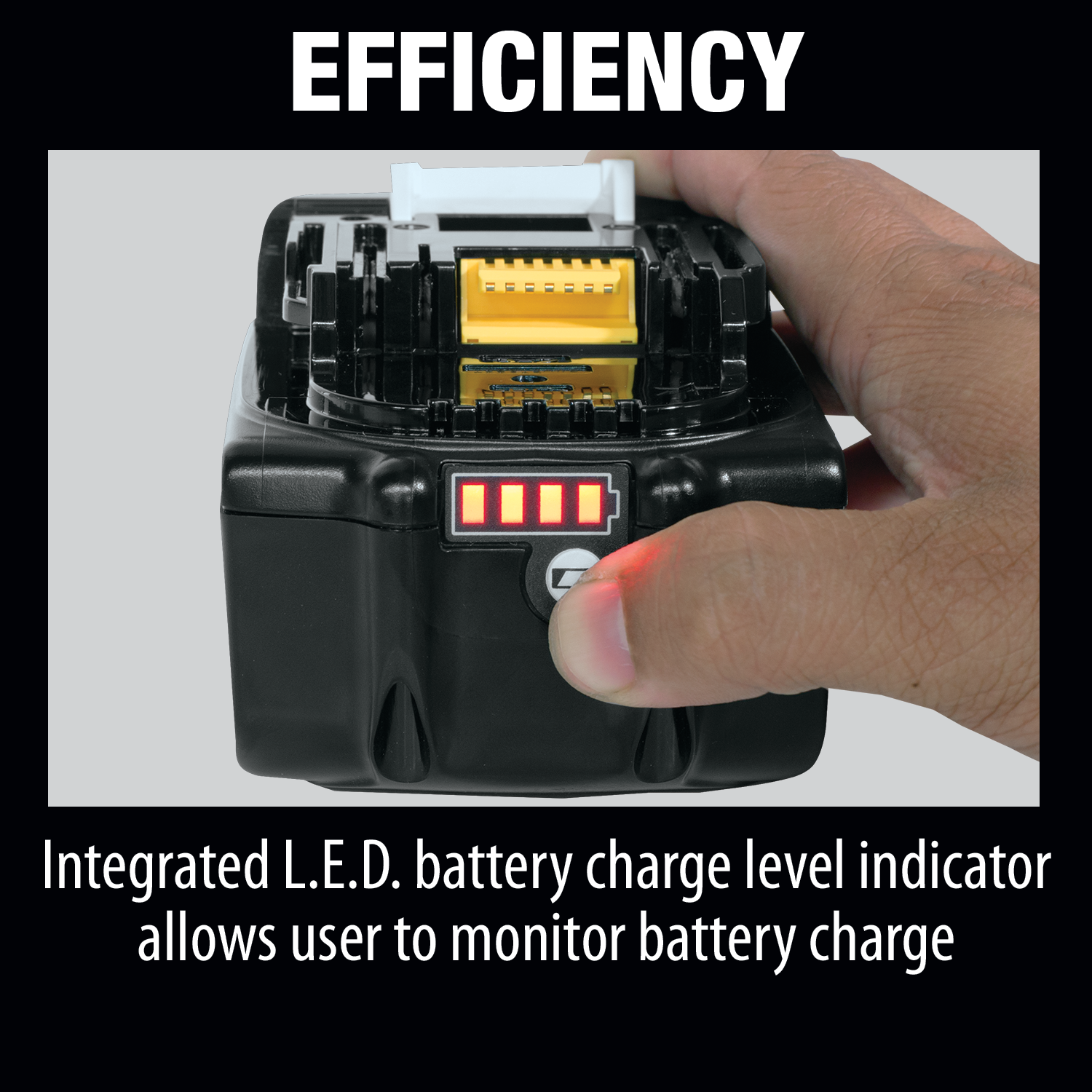 Makita LXT battery focused on energy efficiency and tool performance
