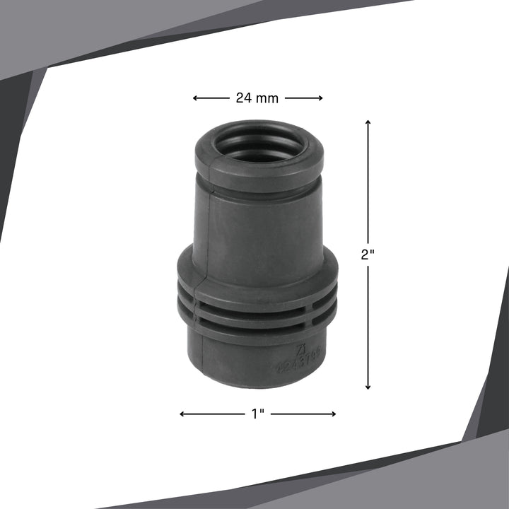makita tool cuff adapter 24mm next to ruler for size scale
