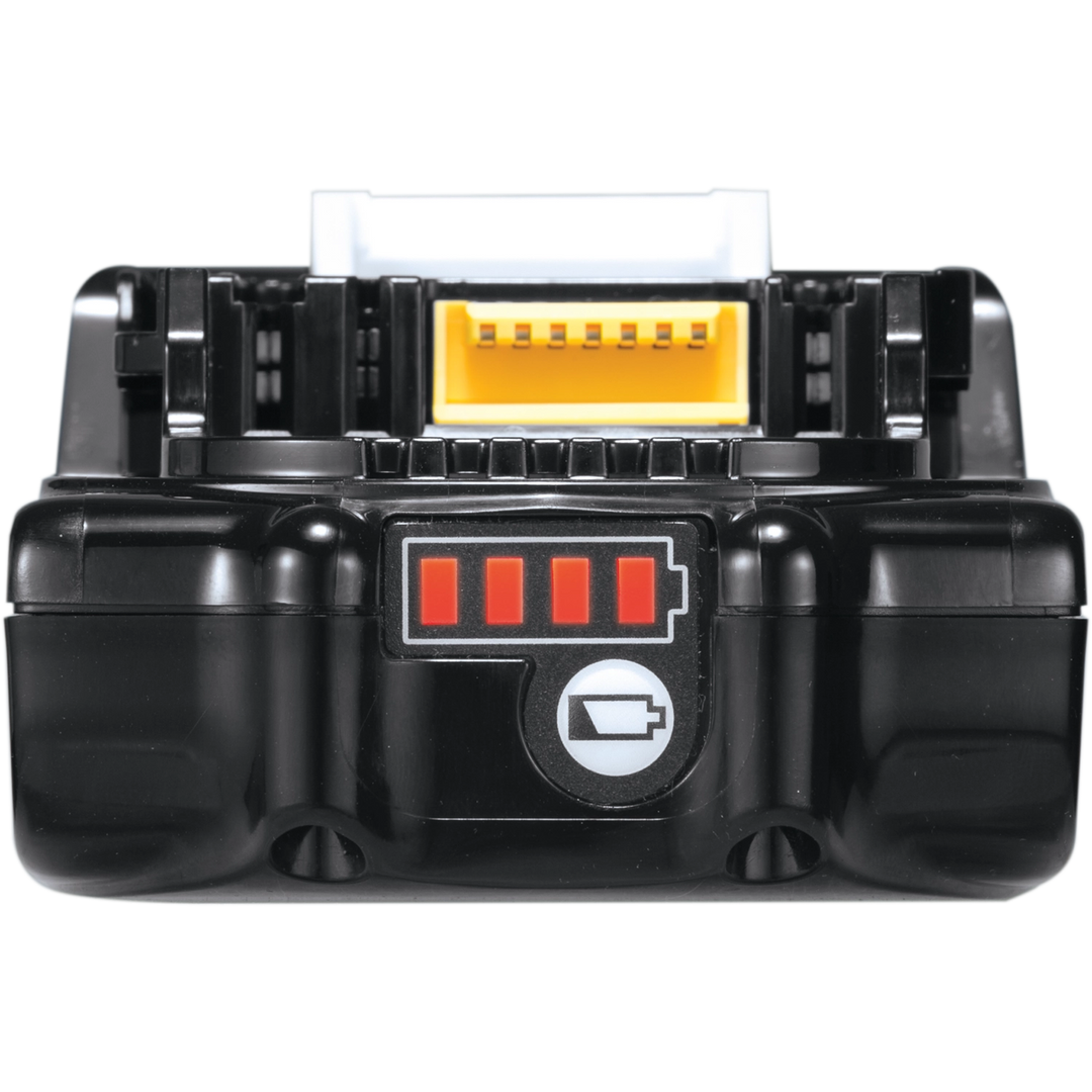 Front view of Makita 18V 2.0Ah battery displaying logo and terminals
