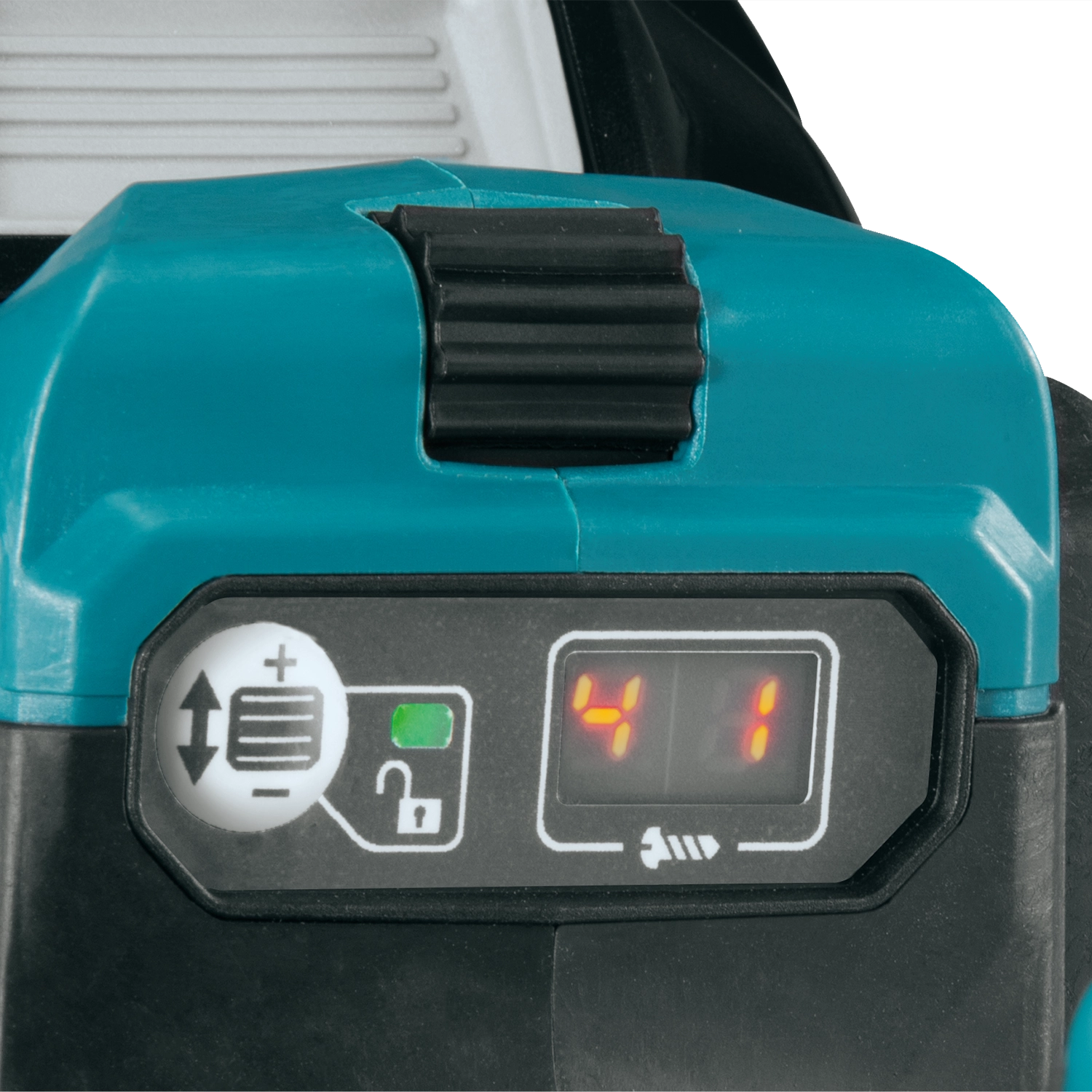 led work light near chuck on makita 40v xgt tool illuminating work surface
